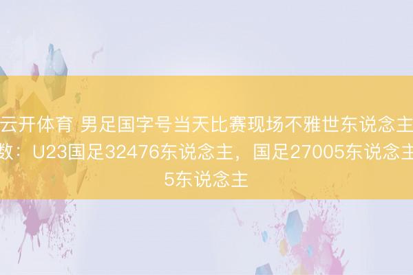云开体育 男足国字号当天比赛现场不雅世东说念主数：U23国足32476东说念主，<a href=