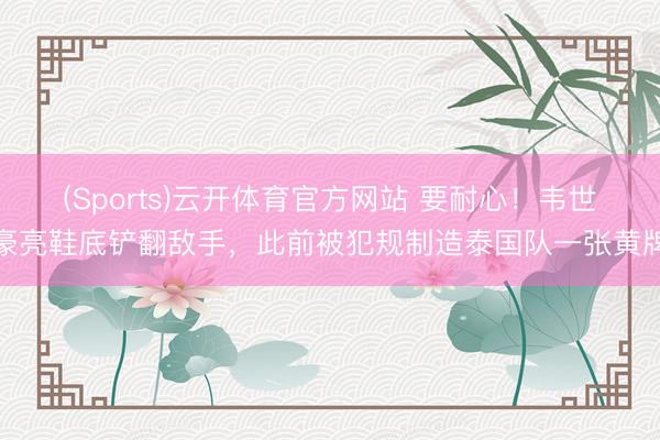 (Sports)云开体育官方网站 要耐心！韦世豪亮鞋底铲翻敌手，此前被犯规制造泰国队一张黄牌